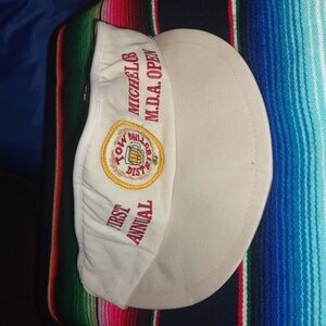 Vtg First Annual Tow Distributing Michelob M.D.A Open Sports Adjustable Visor
